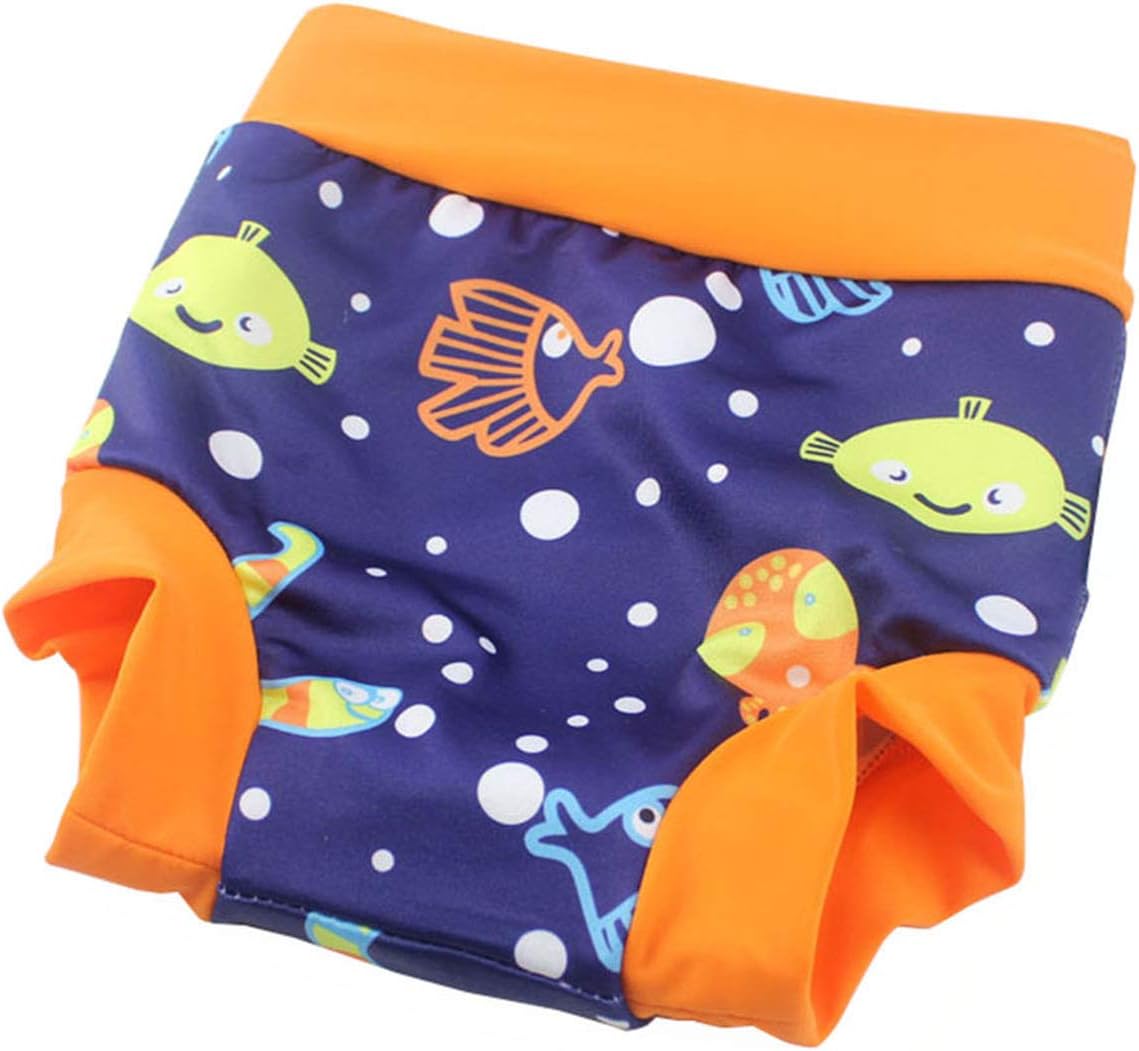 Leideur Baby Swim Nappies for Kids Cover Diaper High-Waisted Swimming Shorts (2-3 Years, Navy Stripe) - Image 5